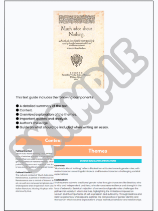 Text Guide: Much Ado About Nothing