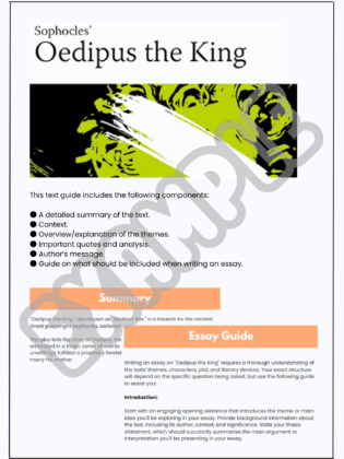 Text Guide: Oedipus The King