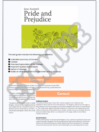 Text Guide: Pride and Prejudice