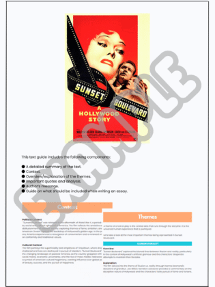 Text Guide: Sunset Boulevard