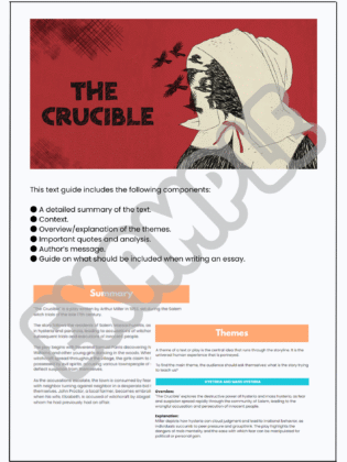 Text Guide: The Crucible