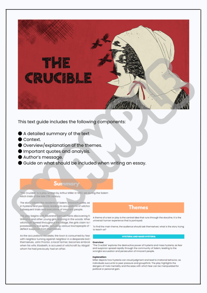 Text Guide: The Crucible - Thrive Education Australia