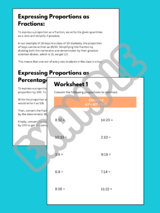 Converting Proportions: Fractions, Decimals & Percentages
