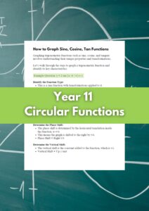 Year 11 Circular Functions Practice Questions