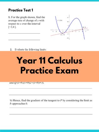 Year 11 Calculus Practice Exam